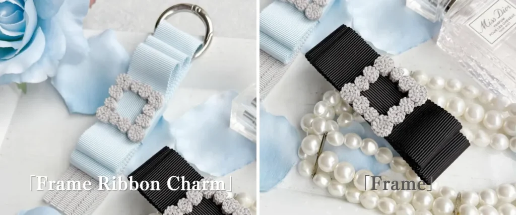 日本橋リボンワークサロン | yuuma| 「Frame」 リボンチャーム info.newme